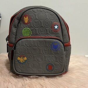 Loungefly - Marvel Gray and Red Superhero Themed Backpack